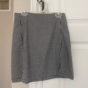 Black and white gingham pattern brandy skirt